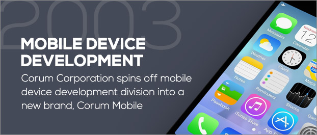 Développement pour appareils mobiles : Corum Corporation fait de sa division de développement mobile une nouvelle marque, Corum Mobile.