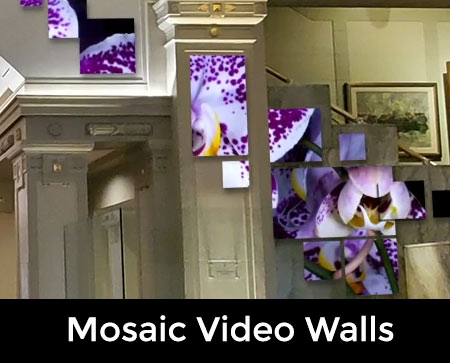 Murs vidéo en mosaïque