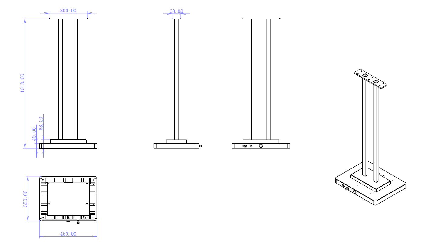 Digital Hand Sanitizer Wall Mount Display Dimensions