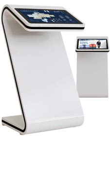 horizontal touch all-in-one kiosk thumb