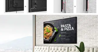 Pantalla interactiva de diseño delgado