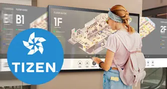 Exhibidor comercial con experiencia táctil cómoda