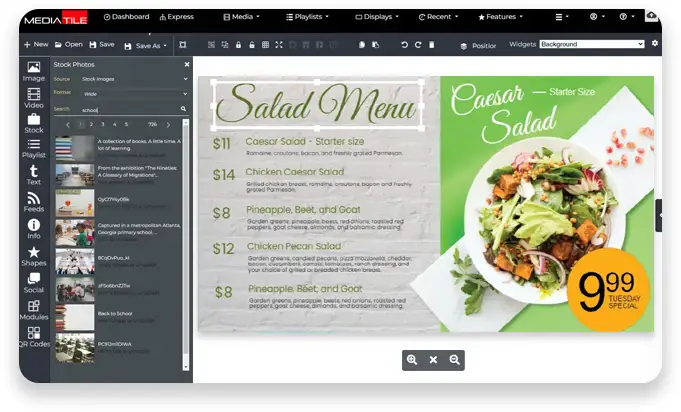 créateur de menus