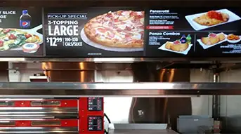 tableaux de menus numériques pour cafétérias