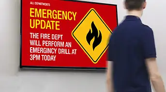 affichages de notifications d'urgence