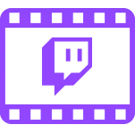 Icono de integración de vídeo de Twitch