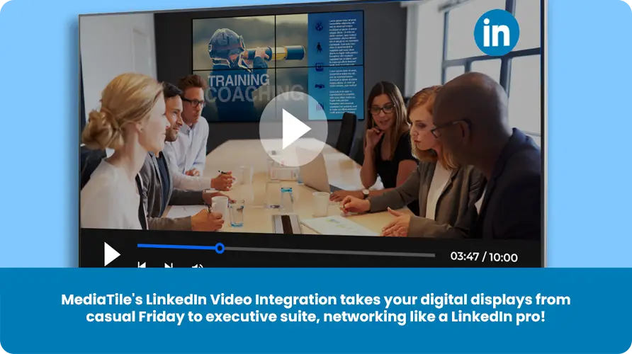 Bannière d'intégration vidéo LinkedIn