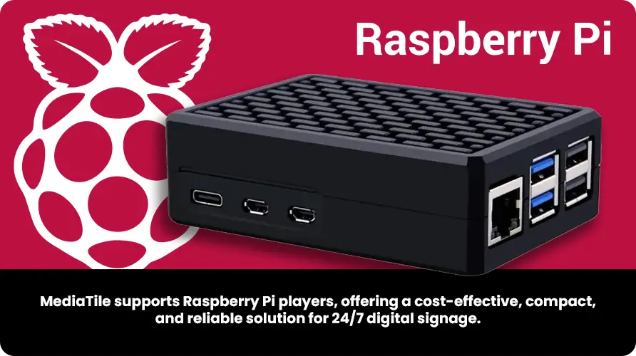 Bannière des lecteurs multimédias Raspberry Pi
