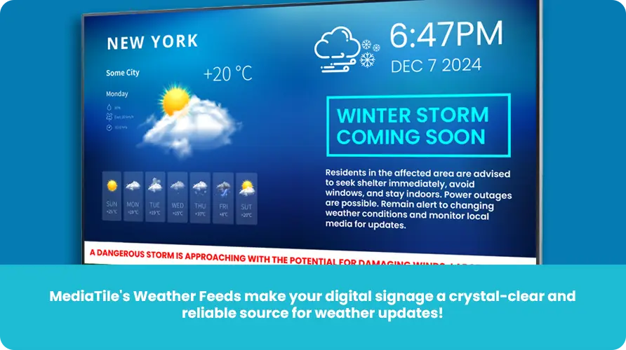 Banner de noticias meteorológicas