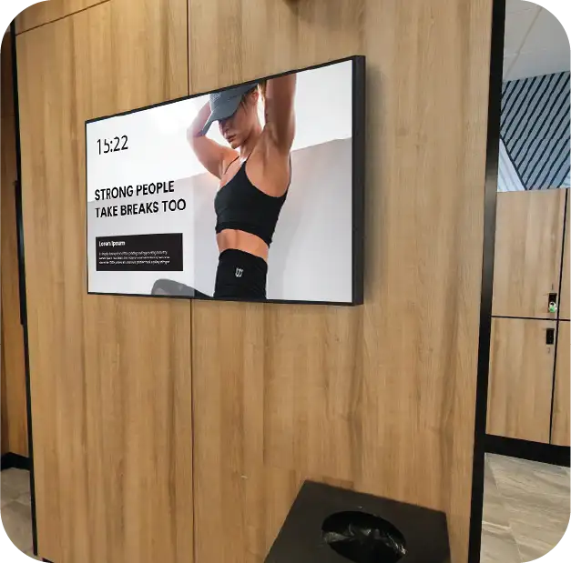 Utilisation de l'affichage numérique dans le secteur des salles de sport et des centres de fitness