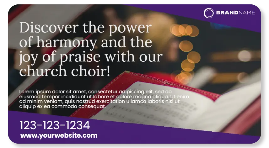 Religious institutions digital signage template 6