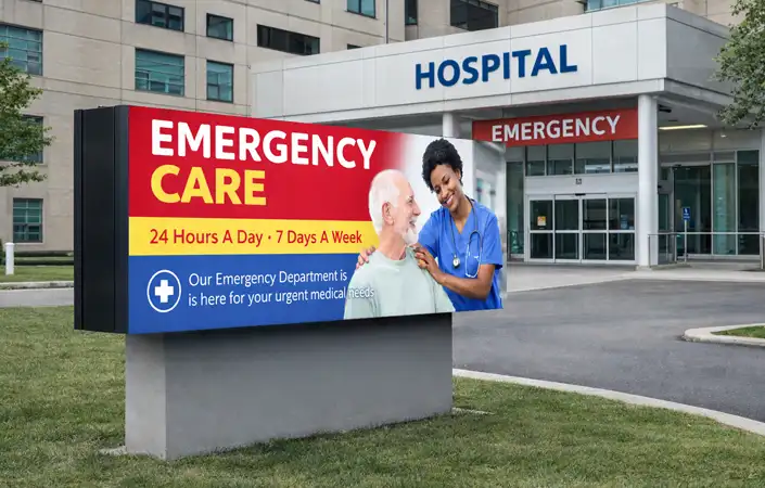 healthcare outdoor digital signage