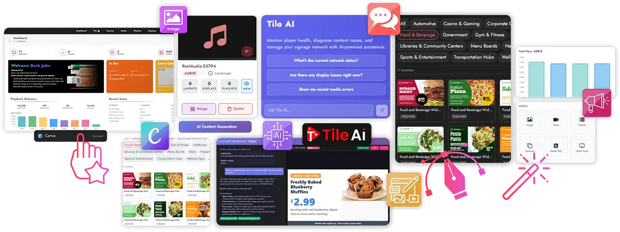 MediaTile content designer interface