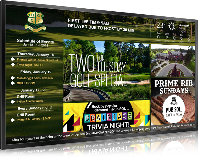 digital Signage Golf