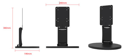 temperature check kiosk stand desk mount circular