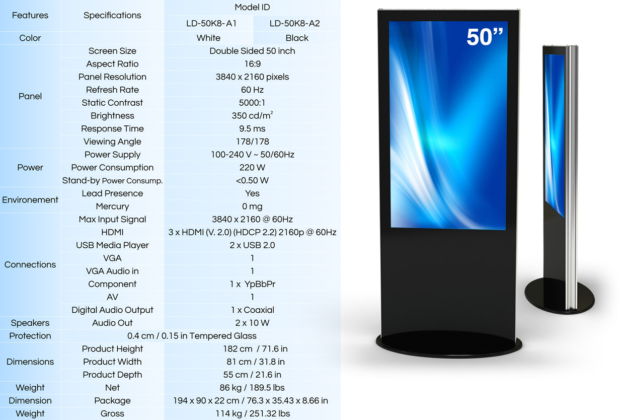 LAMINA DOUBLE SIDED 50 specs