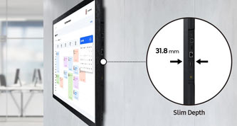 Slim-design interactive display