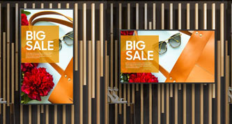 Flexible-installation commercial display