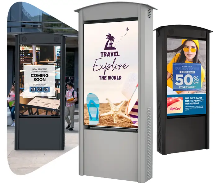 Duraline Outdoor Freestanding Dual-Sided Kiosk