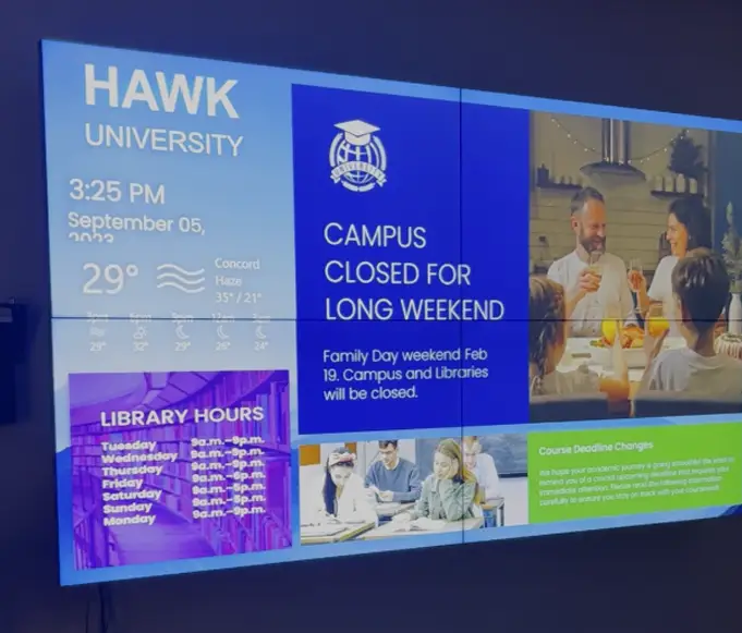 video wall for education
