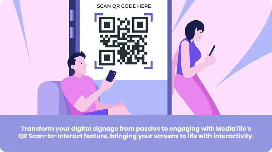 QR Scan-to-Interact Banner