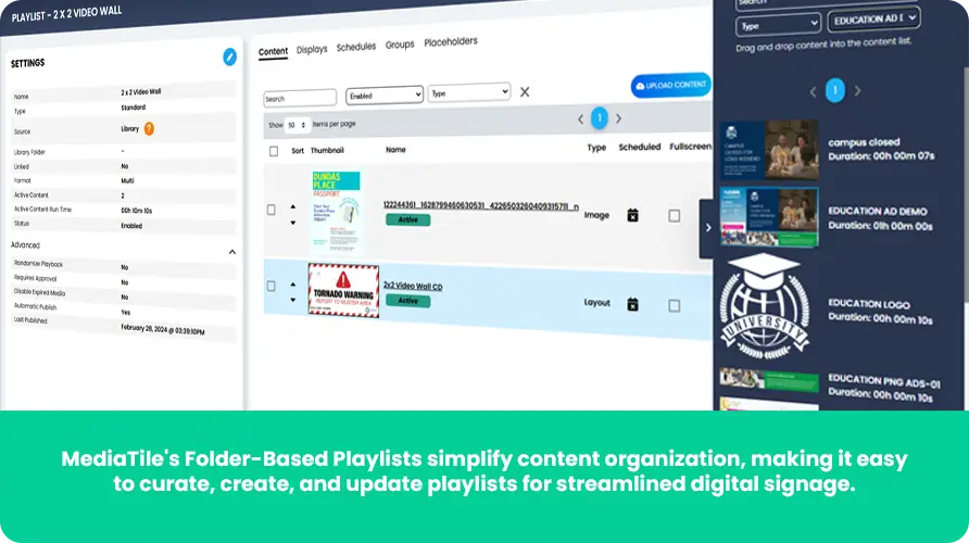 Folder-Based Playlists & Set and Forget Content Banner