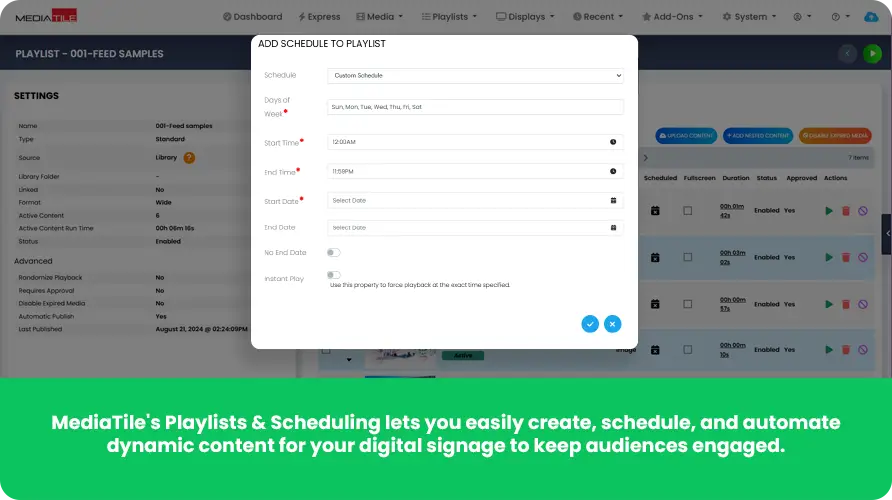 Playlists & Scheduling Banner