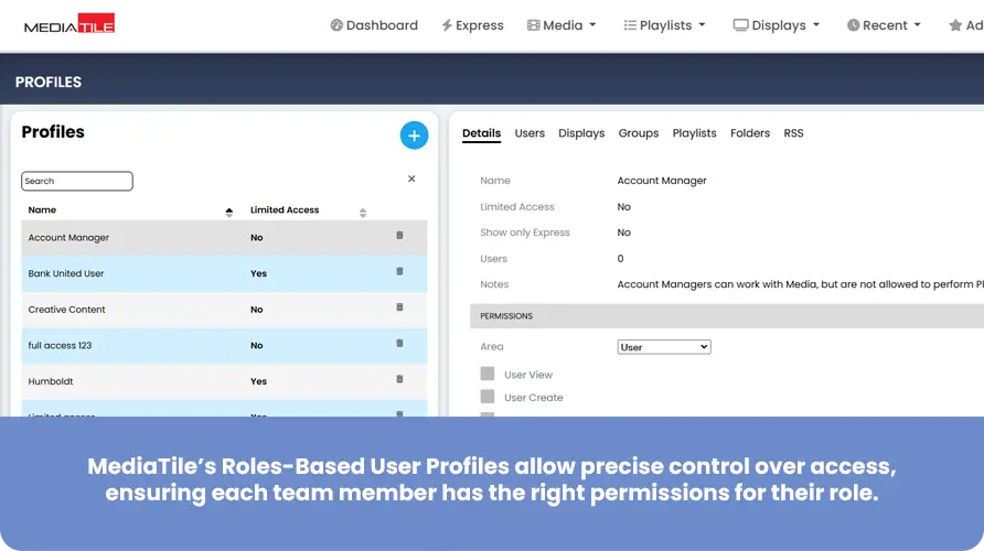 Roles-Based User Profiles Banner