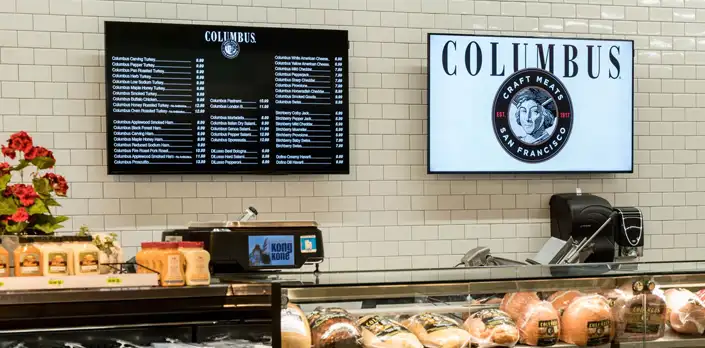Tableros de menú digitales para tiendas de comestibles