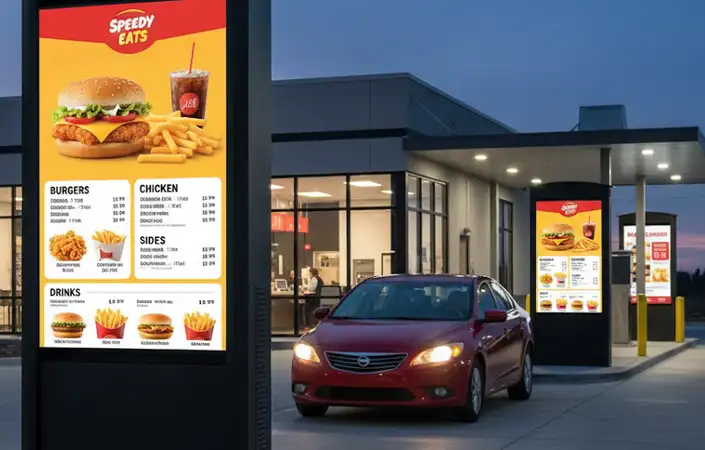 Tableros de menú digitales para exteriores