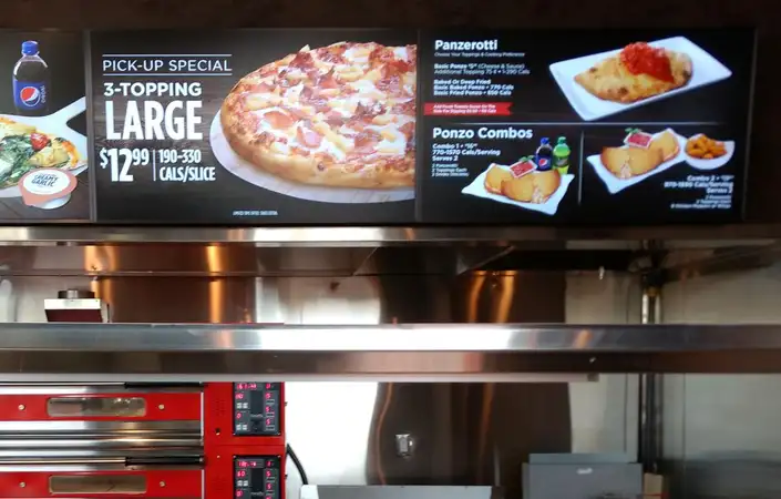 tableros de menú con pantalla digital