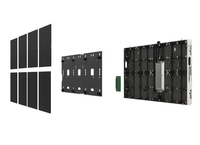 DVQ Series LED video wall installed in corporate lobby