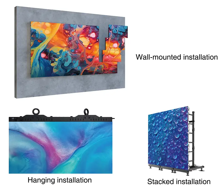 DVX Series flexible mounting installation options six cabinet configurations