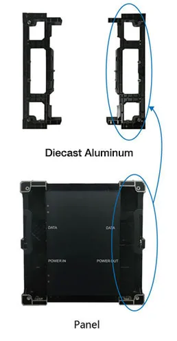 DVK Series precision flat diecast aluminum cabinet structure