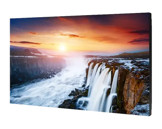 VWK-55VH 55-inch razor narrow 0.8mm bezel LCD video wall panel, 3/4 angle product view