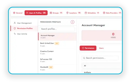 Granular permissions configuration