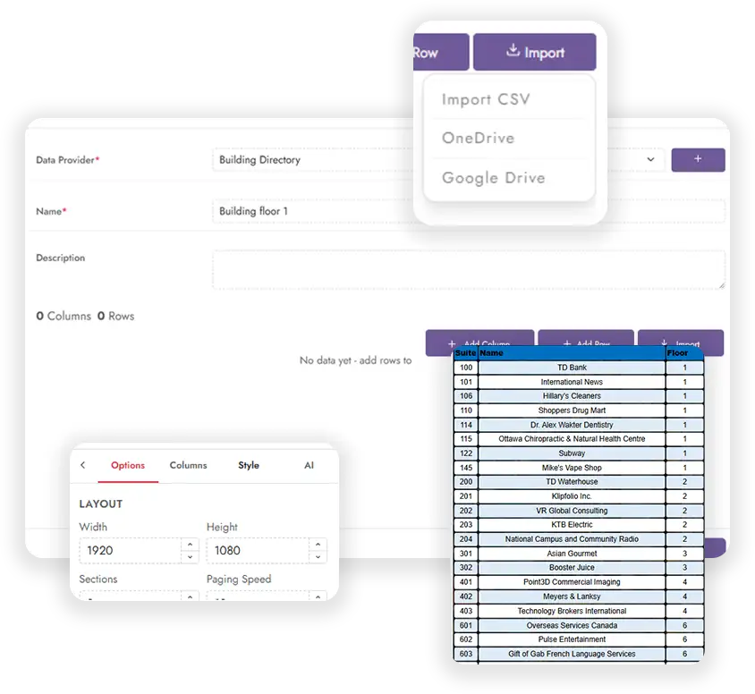 Selecting an existing Smart List data provider and columns to display